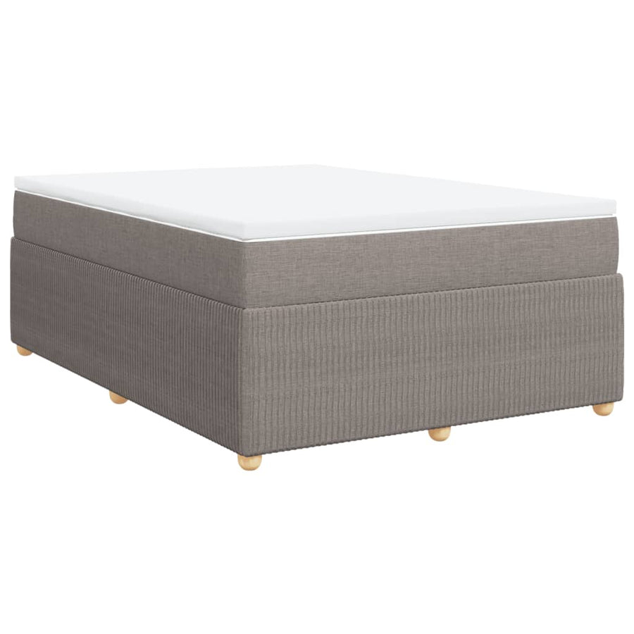 Boxspring met matras stof taupe 160x200 cm