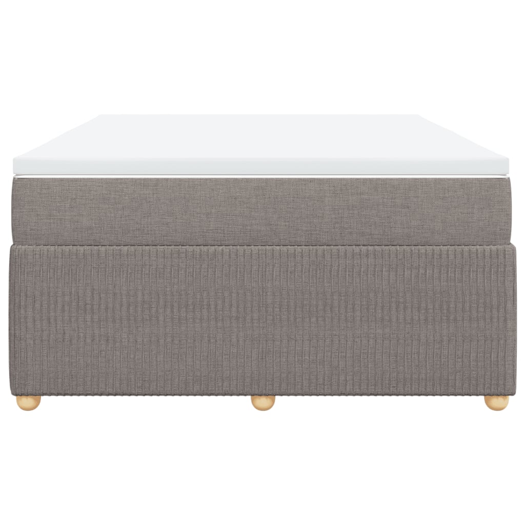 Boxspring met matras stof taupe 160x200 cm