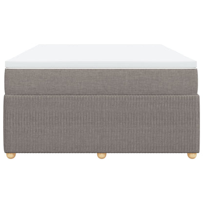 Boxspring met matras stof taupe 160x200 cm