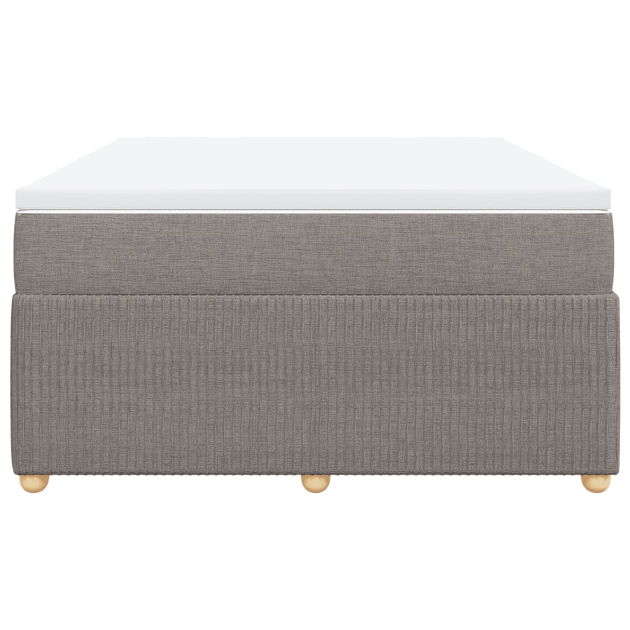 Boxspring met matras stof taupe 160x200 cm