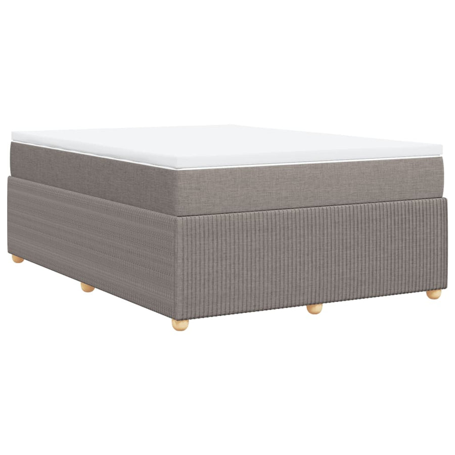 Boxspring met matras stof taupe 160x200 cm