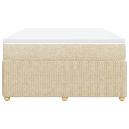 Boxspring met matras stof crèmekleurig 160x200 cm