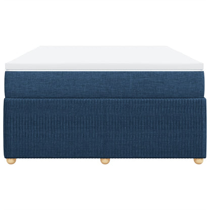 Boxspring met matras stof blauw 160x200 cm
