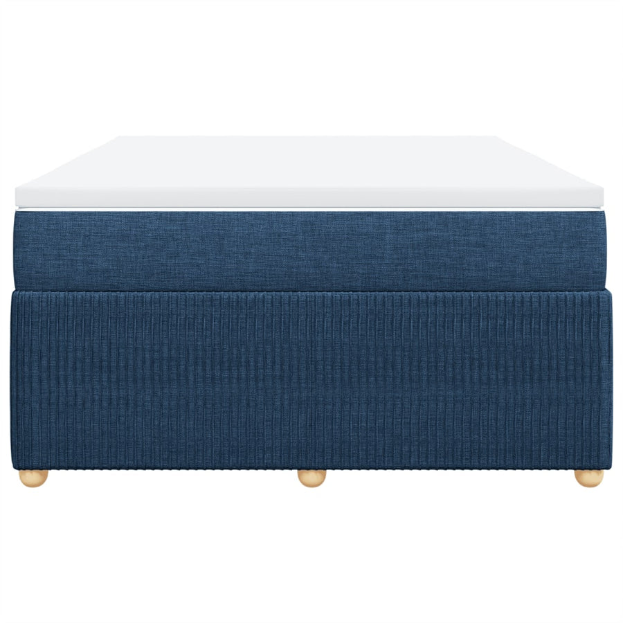 Boxspring met matras stof blauw 160x200 cm
