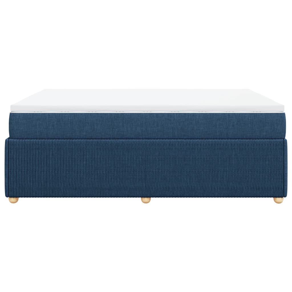 Boxspring met matras stof blauw 160x200 cm