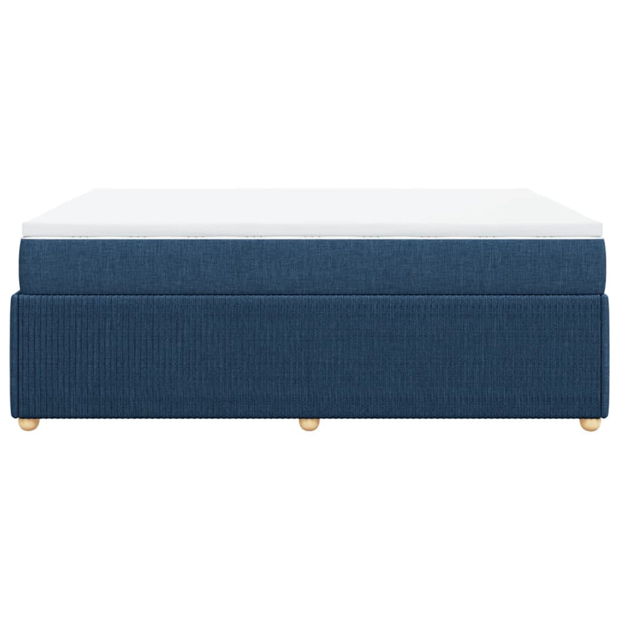 Boxspring met matras stof blauw 160x200 cm