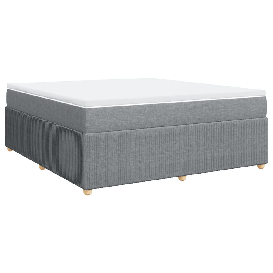 Boxspring met matras stof lichtgrijs 180x200 cm