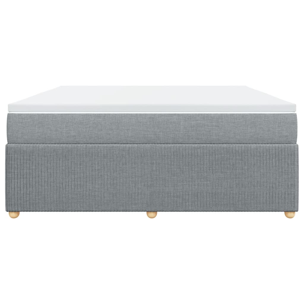 Boxspring met matras stof lichtgrijs 180x200 cm