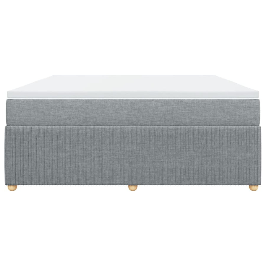 Boxspring met matras stof lichtgrijs 180x200 cm