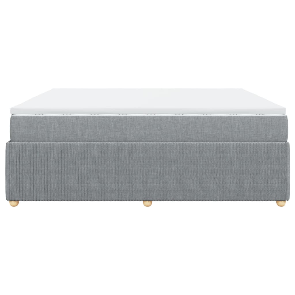 Boxspring met matras stof lichtgrijs 180x200 cm