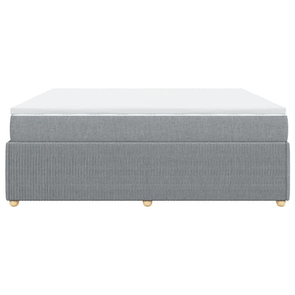 Boxspring met matras stof lichtgrijs 180x200 cm