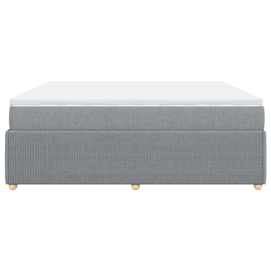 Boxspring met matras stof lichtgrijs 180x200 cm