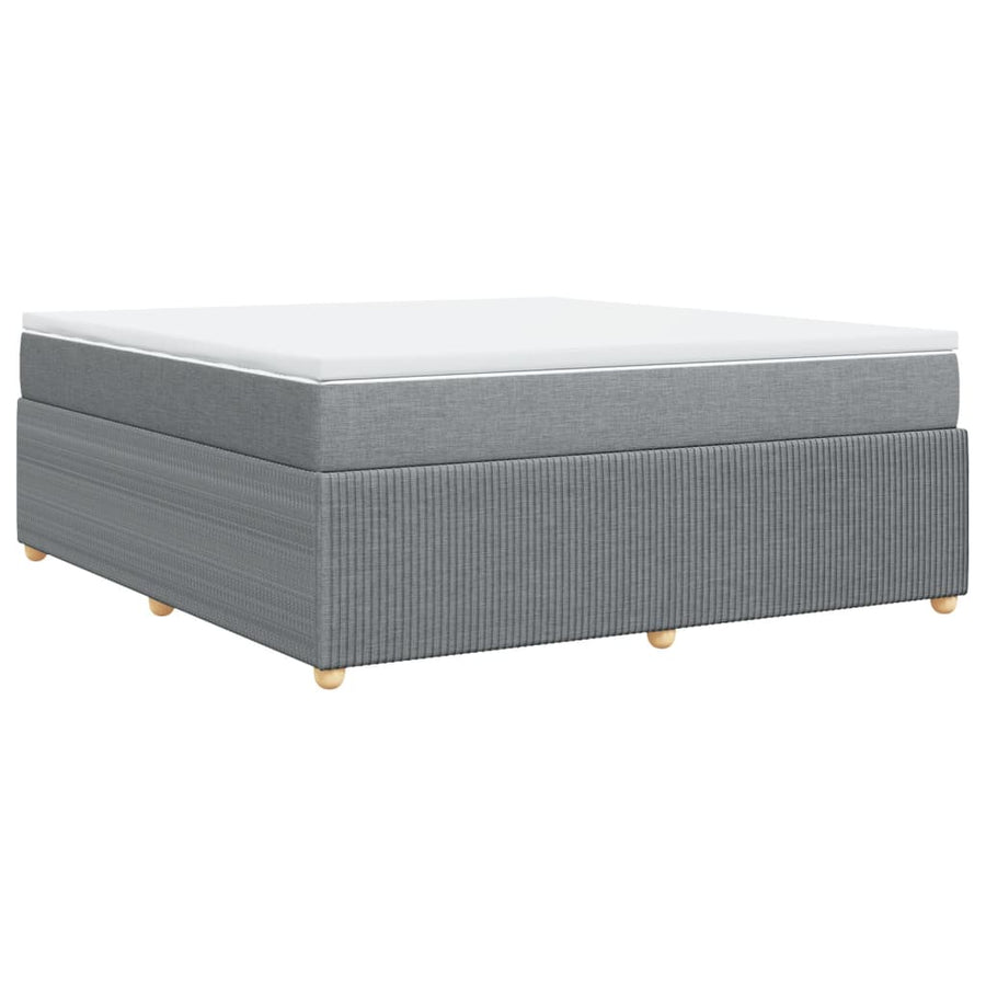 Boxspring met matras stof lichtgrijs 180x200 cm