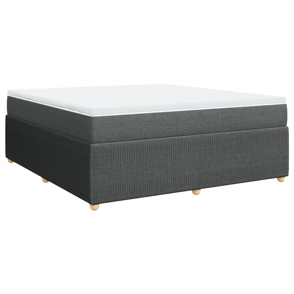 Boxspring met matras stof donkergrijs 180x200 cm