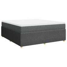 Boxspring met matras stof donkergrijs 180x200 cm