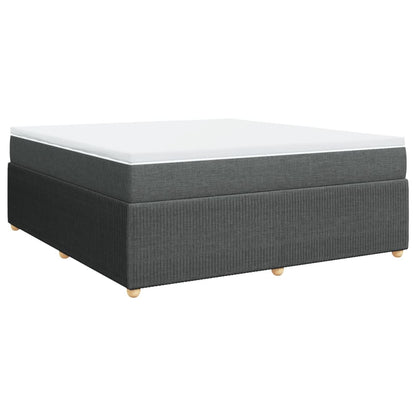 Boxspring met matras stof donkergrijs 180x200 cm