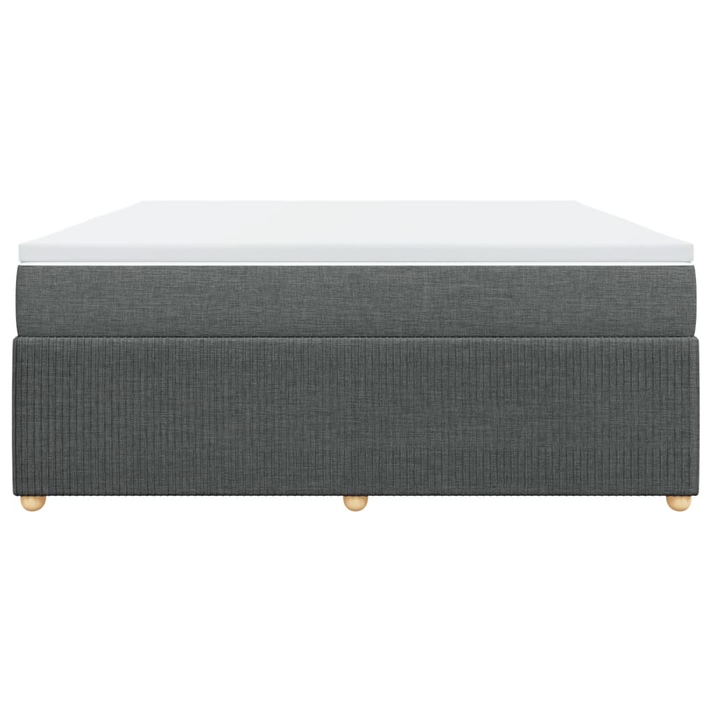 Boxspring met matras stof donkergrijs 180x200 cm