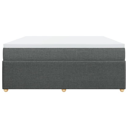 Boxspring met matras stof donkergrijs 180x200 cm
