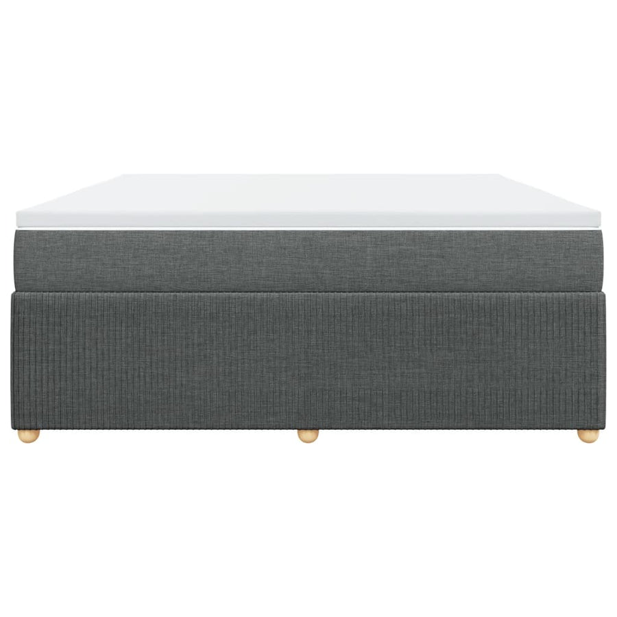 Boxspring met matras stof donkergrijs 180x200 cm