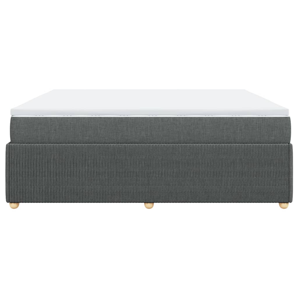 Boxspring met matras stof donkergrijs 180x200 cm