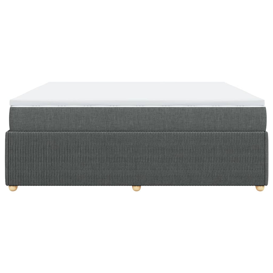 Boxspring met matras stof donkergrijs 180x200 cm