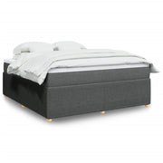Boxspring 180x200 cm donkergrijs met matras