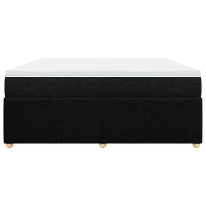 Boxspring met matras stof zwart 180x200 cm