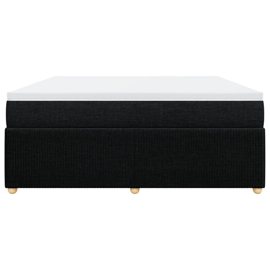 Boxspring met matras stof zwart 180x200 cm
