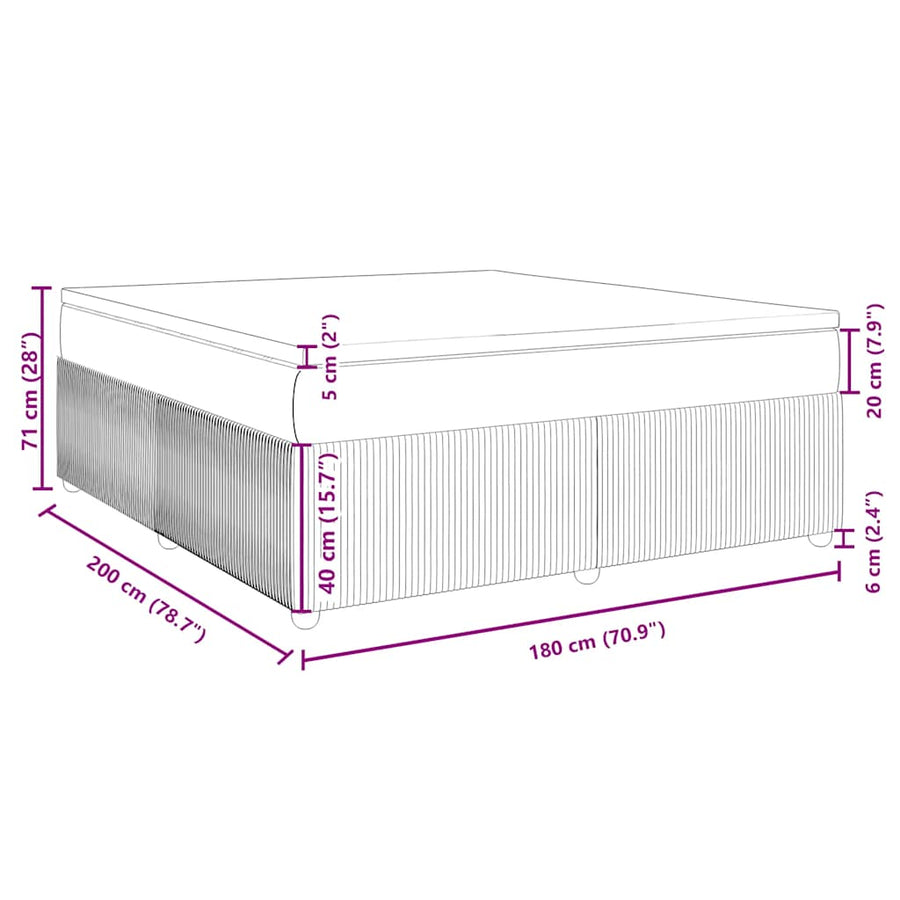 Boxspring Met Matras Stof 180 x 200 cm