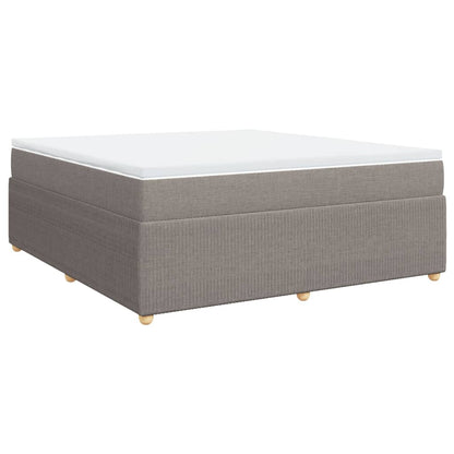 Boxspring met matras stof taupe 180x200 cm