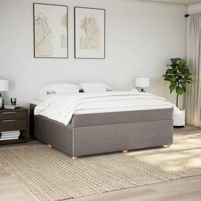 Boxspring met matras stof taupe 180x200 cm