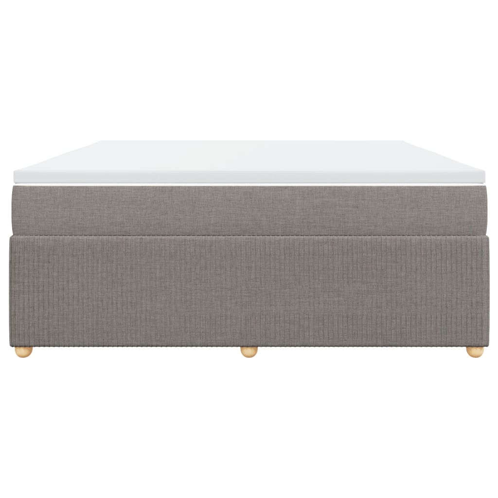 Boxspring met matras stof taupe 180x200 cm