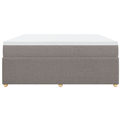 Boxspring met matras stof taupe 180x200 cm