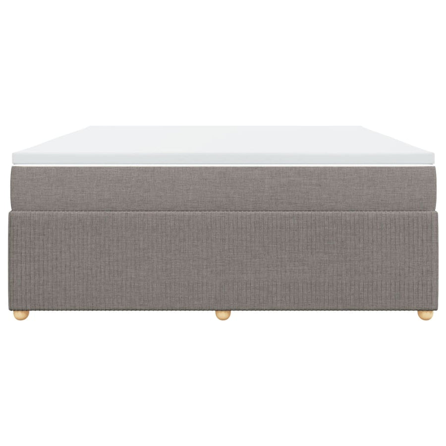 Boxspring met matras stof taupe 180x200 cm