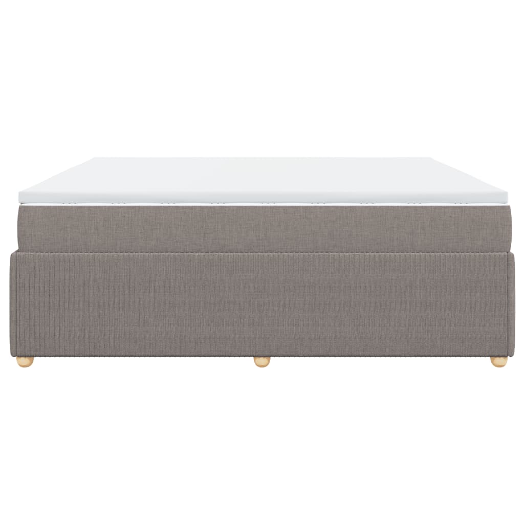 Boxspring met matras stof taupe 180x200 cm