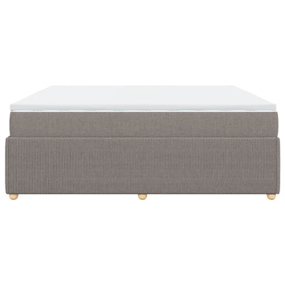 Boxspring met matras stof taupe 180x200 cm