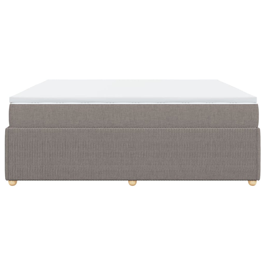 Boxspring met matras stof taupe 180x200 cm