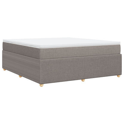 Boxspring met matras stof taupe 180x200 cm
