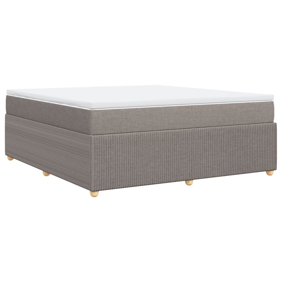 Boxspring met matras stof taupe 180x200 cm