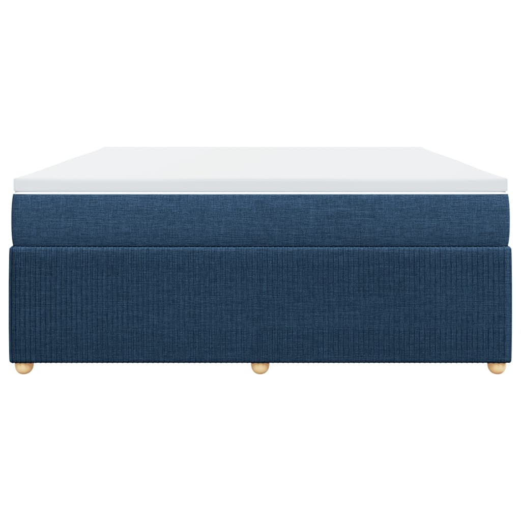 Boxspring met matras stof blauw 180x200 cm