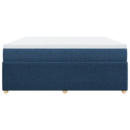 Boxspring met matras stof blauw 180x200 cm