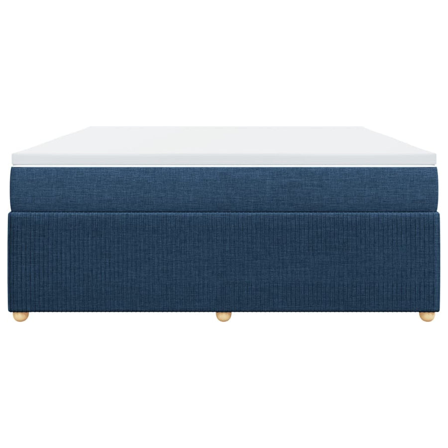 Boxspring met matras stof blauw 180x200 cm