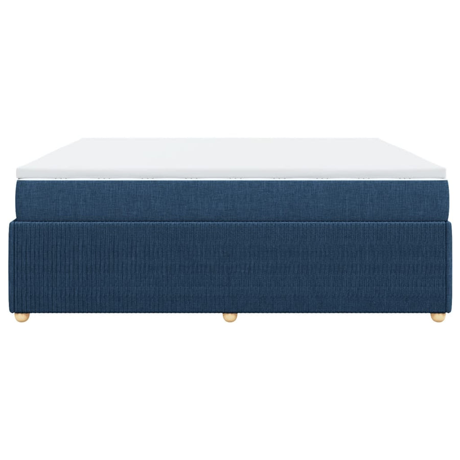 Boxspring met matras stof blauw 180x200 cm