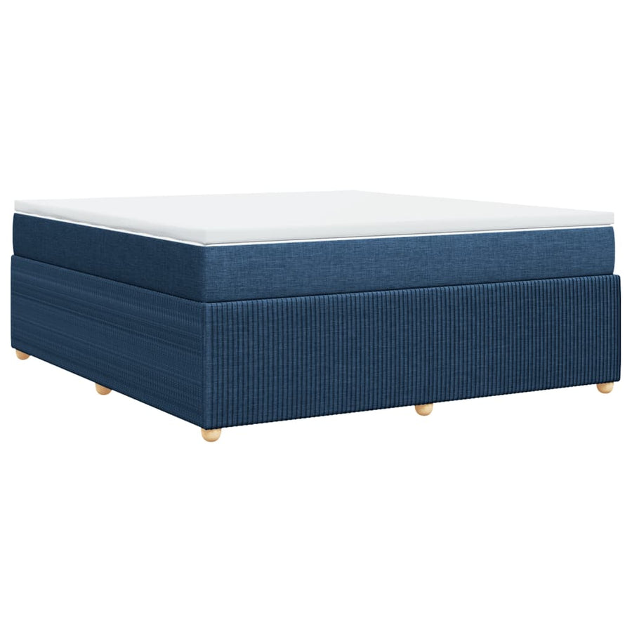 Boxspring met matras stof blauw 180x200 cm