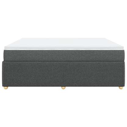 Boxspring met matras stof donkergrijs 200x200 cm