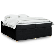 Boxspring met matras 200x200 cm zwart