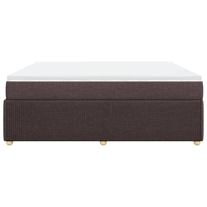 Boxspring met matras stof donkerbruin 200x200 cm