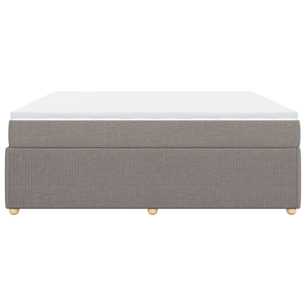 Boxspring met matras stof taupe 200x200 cm