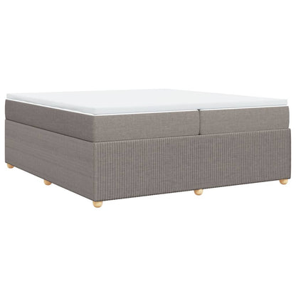 Boxspring met matras stof taupe 200x200 cm