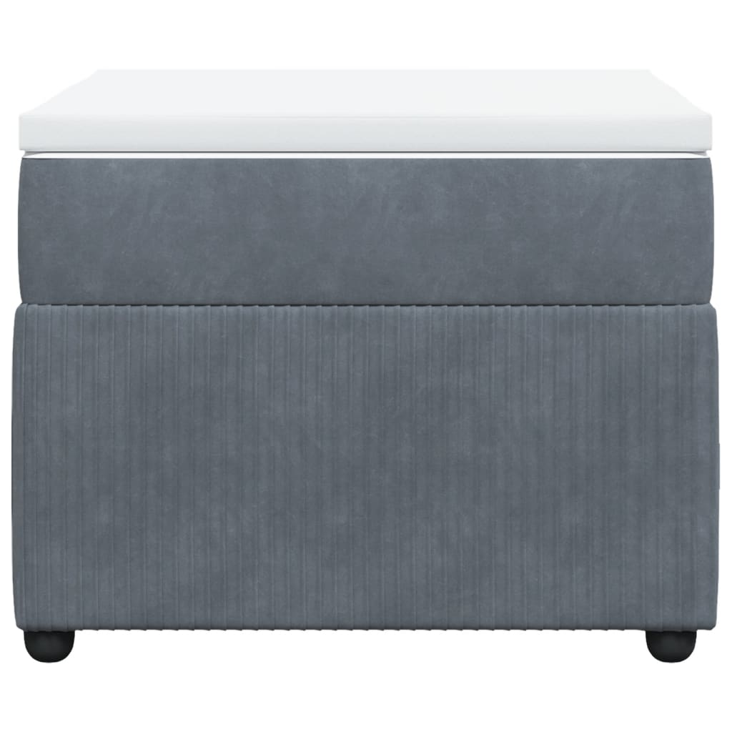 Boxspring met matras fluweel donkergrijs 80x200 cm